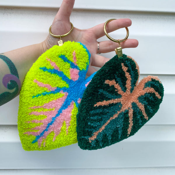 CALADIUM LEAF #15 | TUFTED COASTER