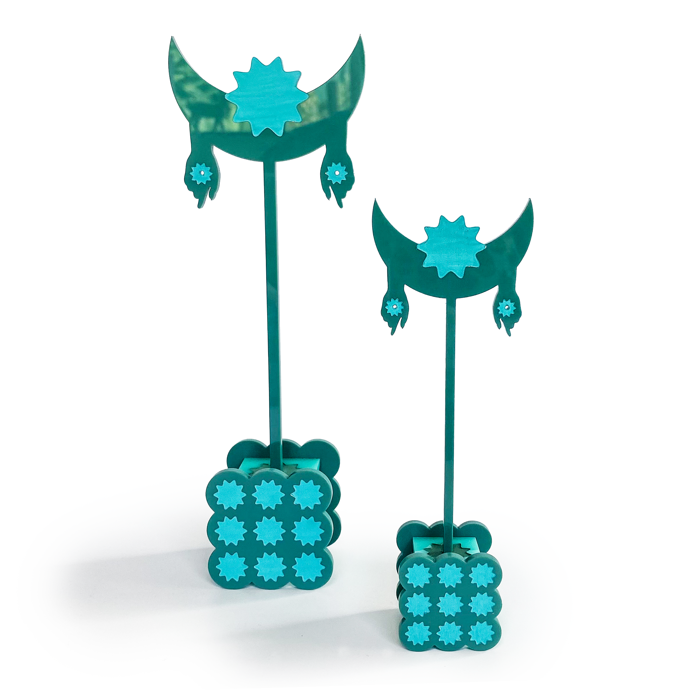 CELESTIAL EARRING STAND | Moon + Teal