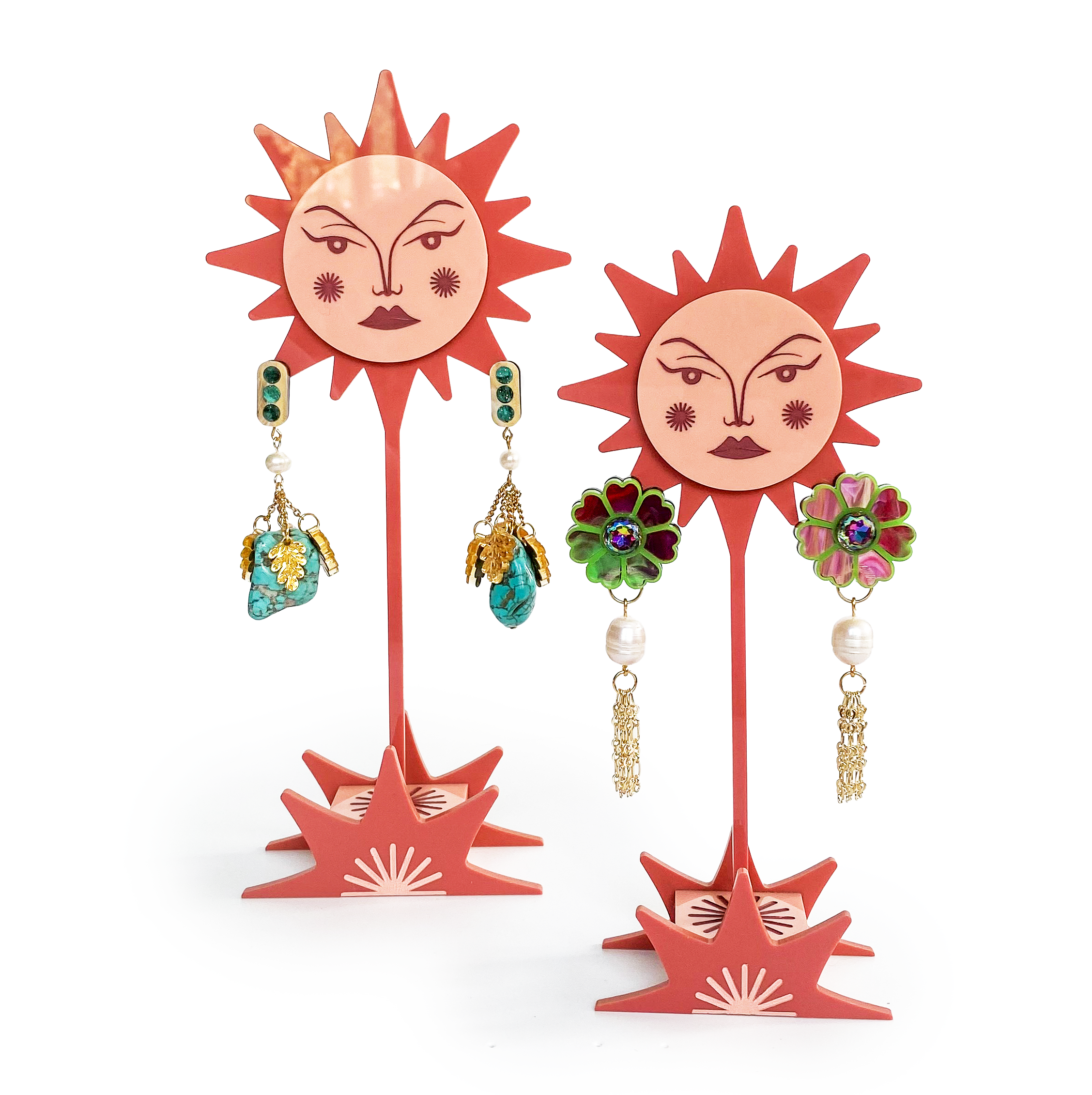 CELESTIAL EARRING STAND | Sun + Terracotta