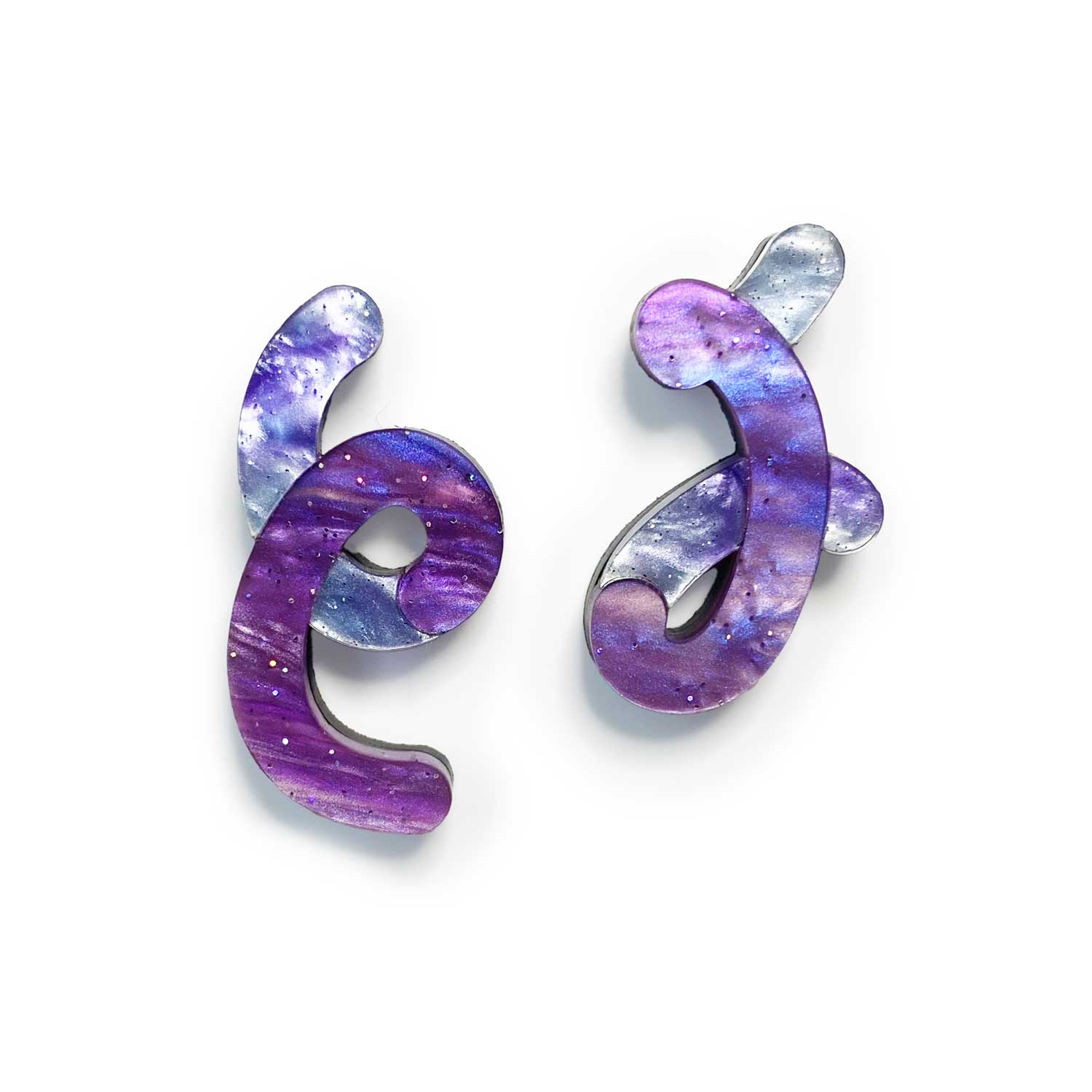 MEANDER STUDS | GRAPE