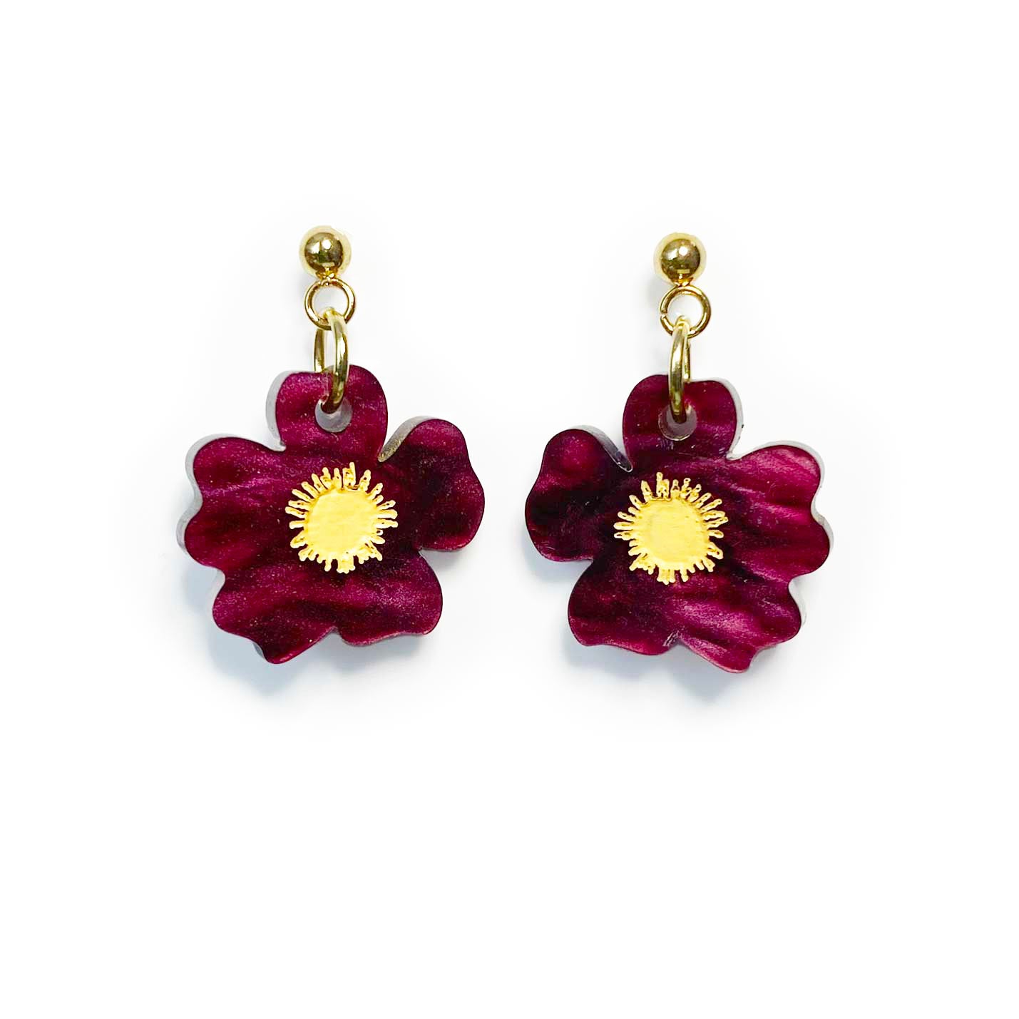 WILD ROSE MINI DANGLE | MERLOT