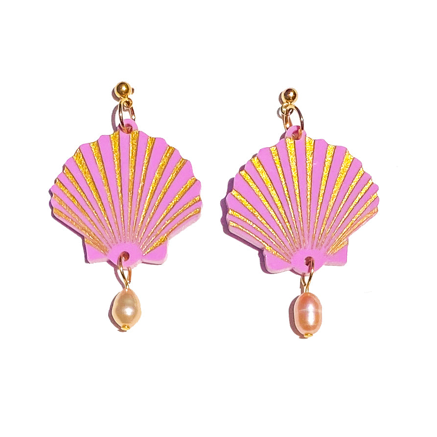 SCALLOP SHELL | PINK & GOLD